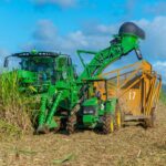 Central Romana tractor working in the fields during the 2024 harvest